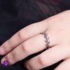 Nhẫn Lá Olive Oxy Hóa Đen Cá Tính - Black Olive Silver Ring - 1714NT