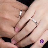  Nhẫn bạc 925 Trơn Đơn Giản Dày 3mm Minimal Ring - Basic Hexa Statement 1850NT 