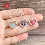  Mặt Dây Chuyền Đá Thiên Nhiên - Đá Phong Thủy Phối Khoen Heart 