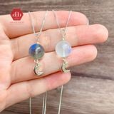  Mặt Dây Chuyền Đá Thiên Nhiên - Đá Phong Thủy Phối Charm Bạc 925 Moon 