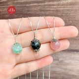  Mặt Dây Chuyền Đá Thiên Nhiên - Đá Phong Thủy Phối Charm Bạc 925 Kiểu Đơn Giản 