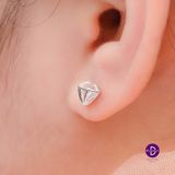  Bông Tai Bạc 925 Viên Kim Cương Lồng Đá Nhỏ Bên Trong Crystalline Diamond 2102BTH 