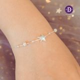  Vòng Tay Bạc 925 Kiểu Ngôi Sao Và Trái Châu Sáng Lấp Lánh - Little Star 012VTT 