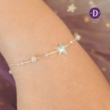  Vòng Tay Bạc 925 Kiểu Ngôi Sao Và Trái Châu Sáng Lấp Lánh - Little Star 012VTT 