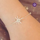  Sterling Silver Bracelet-Vòng Tay Bạc 925 Hoa Lớn Đính Đá - Soleil (Đính đá) 179VTH 