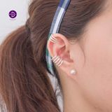  Hoa Tai Bạc 925 Kẹp Vành Earcuff 5 Lines Twist & Flat Và 5 Line Trơn 1405EC 644EC 253EC 