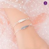  Kiềng Bạc 925 Chiếc Lá Oxy Hoá Đen Cá Tính - Freedom Bangle - Leaf Silver Bangle K215 