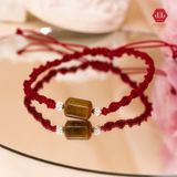  Vòng Dây Thắt Handmade Đá Lu Thống Thạch Anh Tóc Nâu Đỏ  -  Vòng Tay Đá Phong Thuỷ - Ddreamer 