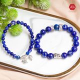  Cặp Vòng Đá Phong Thủy Lapis Kết Hợp Sapphire Cho Cặp Đôi Mệnh Mộc/Thủy 