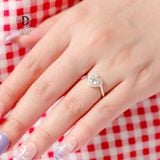  Nhẫn Trái Tim Đính Đá Lấp Lánh - Sparkling Heart Silver Ring - Quà Valentine Cho Bạn Gái 1819NH 