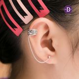  Hoa Tai Bạc 925 Kẹp Vành Flower Earcuff String 1499EE 