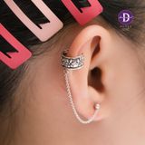  Hoa Tai Bạc 925 Kẹp Vành Flower Earcuff String 1499EE 