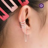  Hoa Tai Bạc 925 Kẹp Vành 4 Line Earcuff Earrings 1598EE 