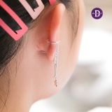  Hoa Tai Bạc 925 Kết Hợp Kiểu Kẹp Vành -  Earcuff String Kì Lân & Ngôi Sao Rơi Pearl Cuff & Unicorn String 2388BTH 