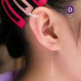  Hoa Tai Dây Xỏ Bạc 925 Đeo 3 Kiểu - Wave Cuff Stone & Strings 2008BTH 