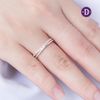 Nhẫn Bạc 925 2 Line 1 Đính Đá 1 Trơn Curvy Stone Line 2256NH Ddreamer