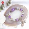 Vòng Đá Phong Thủy - Lu Thống Thạch Anh Tím & Moon Phối Charm Bạc 925