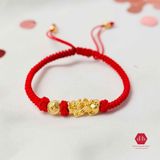  Vòng Thắt May Mắn Charm Tỳ Hưu Ngậm Đồng Tiền - Charm Bạc 925 - Vòng Dây Thắt Thủ Công Theo Yêu Cầu 