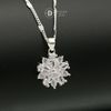 Mặt Dây Chuyền Bạc 925 Mặt Dây Chuyền Khoen Snowflake Medal (5 Viên Đá Giọt Nước)- Silver 925 Neckplace - MDC117