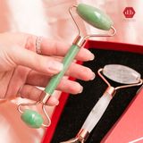  Cây Lăn Massage Đá Thiên Nhiên - Đá Thạch Anh Xanh Lá - Facial Roller 