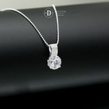  Dây Chuyền Bạc 925 Dây Chuyền Premium Diamond Flower Đai Đá Baguette MDC457 SP064 