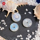  Mặt Dây Chuyền Khoen Bạc 925 Phối Đá Đồng Điếu Chiêu Tài Lộc Đá Ánh Trăng MoonStone 