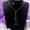 Dây Chuyền Bạc 925 Dây Chuyền Dáng Dài Xích Dẹp Tam Giác Long Necklace - Double Triangles 819DCT