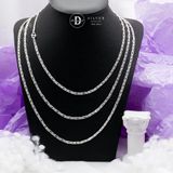  Dây Chuyền Trơn Mắc Xích Dẹp Chữ Nhật - Dây Chuyền Bạc 999 - Pure Silver Necklace Unisex Ddreamer 