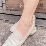  Crescent Moon & Stars Sterling Silver Ankle Bracelets - Lắc Chân bạc 925 Mặt Trăng 3 Ngôi Sao 438LCH 