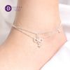 Lắc Chân Bạc 925 - Lắc Chân Heart Sparkling Infinity Falling Star - Star & Round Stone Silver Anklet - 498LCH