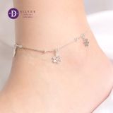  Snowflake Silver Anklet - Lắc Chân Bạc 925 Hoa Tuyết Dây Mì Bi Ddreamer 133LCT 