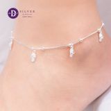  Sterling Silver Ankle Bracelet-Lắc Chân Bạc 925- Lắc Chân Freesize Dép Hè -Flip Flop-169LCT 