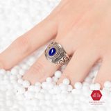  Lapis GemstoneThick Silver Ring - Nhẫn Bạc 925 Đá Lapis Bản To 245SR 