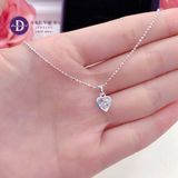  Diamond Heart Silver Necklace - Dây Chuyền Bi Mặt Trái Tim Đá Trắng Bạc 925 - Dây Chuyền Valentine - Ddreamer 620DCH 
