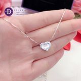  Heart In Heart Silver Necklace - Dây Chuyền 2 Trái Tim Trơn Bạc 925 - Dây Chuyền Valentine - Ddreamer 006DCT 