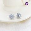 Bông Tai Hoa Tuyết Đá Moissanite 4Li - Bông Tai Nữ Đính Đá Moissanite - Moissanite 4.0mm Sterling Silver Snowflake Earrings MBT006-1