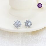  Bông Tai Hoa Tuyết Đá Moissanite 4Li - Bông Tai Nữ Đính Đá Moissanite - Moissanite 4.0mm Sterling Silver Snowflake Earrings MBT006-1 