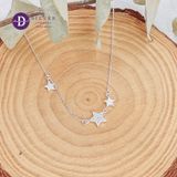  Dây Chuyền Nữ  3 Ngôi Sao 1 Ngôi Sao Tòn Ten - Dây Chuyền Bạc 925- Star-Silver 925 Ddreamer Jewelry 1138DCH 