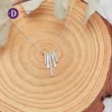  Dây Chuyền Nữ Bạc 925 Kiểu 5 Thanh Trụ Đính Đá Lấp Lánh - Sparkling Bars Silver Necklace 1133DCH 