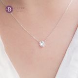  Dây Chuyền Nữ 5mm Đá Trắng 5Li- Dây Chuyền Bạc 925- CZ Stone-Silver 925 Ddreamer Jewelry-1139DCH 