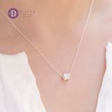  Dây Chuyền Nữ Mặt Đá Trụ Baguette (Nhỏ) - Dây Chuyền Bạc 925 - Baguette Stone Tube  - Silver 925 Ddreamer Jewelry 912DCH 