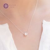  Dây Chuyền Nữ Mặt Đá Trụ Baguette (Nhỏ) - Dây Chuyền Bạc 925 - Baguette Stone Tube  - Silver 925 Ddreamer Jewelry 912DCH 