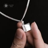  Personalized Notebook Pendant Necklace Customized Engraving Name Date for Women Men  - Mặt Dây Chuyền Quyển Sổ Khắc Chữ MDC441 