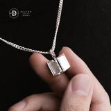  Personalized Notebook Pendant Necklace Customized Engraving Name Date for Women Men  - Mặt Dây Chuyền Quyển Sổ Khắc Chữ MDC441 