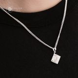  Personalized Notebook Pendant Necklace Customized Engraving Name Date for Women Men  - Mặt Dây Chuyền Quyển Sổ Khắc Chữ MDC441 