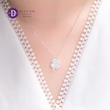  Dây Chuyền Cỏ 4 Lá Đính Đá Baguette Bạc 925- Big Baguette Stone Lucky Flower Silver 925 Ddreamer Jewelry - 1166DCH 