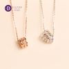 Silver Necklace  Baguette Stone Tube & DEAR Box - Dây Chuyền Bạc 925 Cao Cấp Hộp Trụ Chữ DEAR Đính Đá Baguette Ddreamer 1190DCH