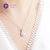 Mặt Dây Chuyền Đính Full Đá Moissanite Ổ Hoa Khoen 2 Line Đá - Đá Chủ 7.0li - Mặt Dây Chuyền Bạc 925 Premium - Moissanite 6.5mm Sterling Silver MMDC001