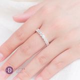  Premium Eternity Band - Nhẫn Premium Bạc 925 Bản Đá CZ 3Li Chấu Bao P2565NH 