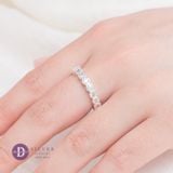  Premium Eternity Band - Nhẫn Premium Bạc 925 Bản Đá CZ 3Li Chấu Bao P2565NH 